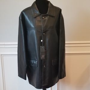 NWT💜Amazing Unisex Italian Leather Coat